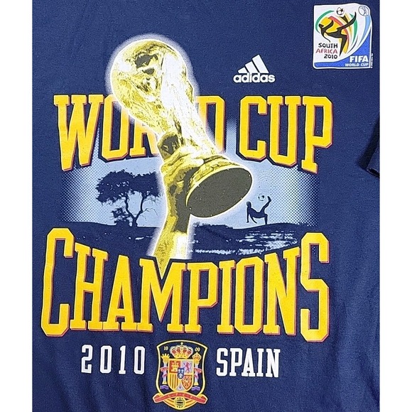 FIFA World Cup 2010 T-Shirt Mens Medium Blue Short Sleeve New - Picture 1 of 8